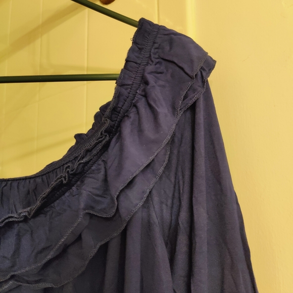 Nwt Iman blue peasant blouse and floral pants set, 2x - Picture 5 of 8